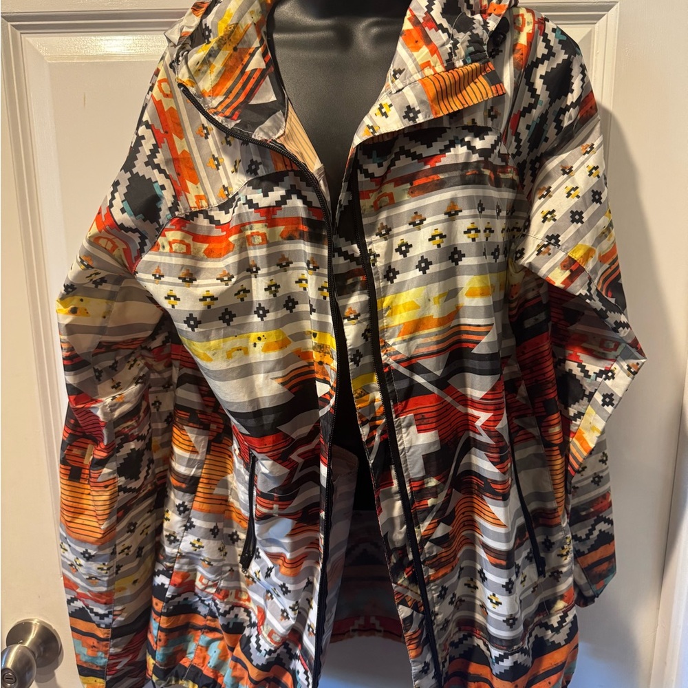 Colorful Patterned Utility Jacket - image 1